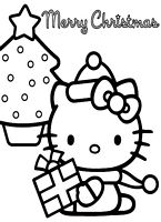 dla dziewczynek do wydruku kolorowanka hello kitty na święta numer 57